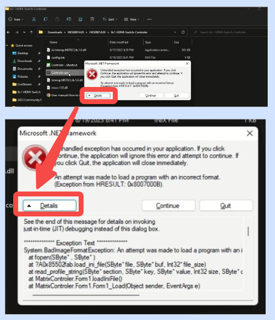 HMA0404A60 error.png